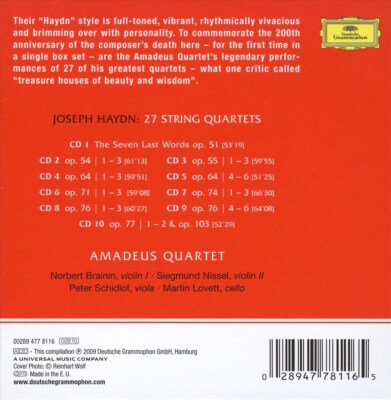 AMADEUS QUARTET HAYDN: 27 STRING QUARTETS NEW CD