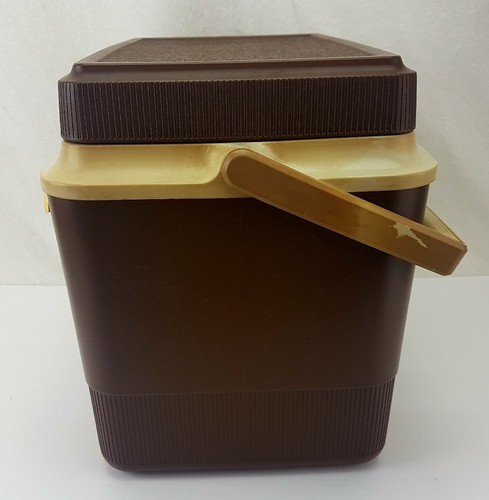 Vintage GOTT 8 PERSONAL LUNCH COOLER/ICE CHEST #1908, BROWN - Free shipping