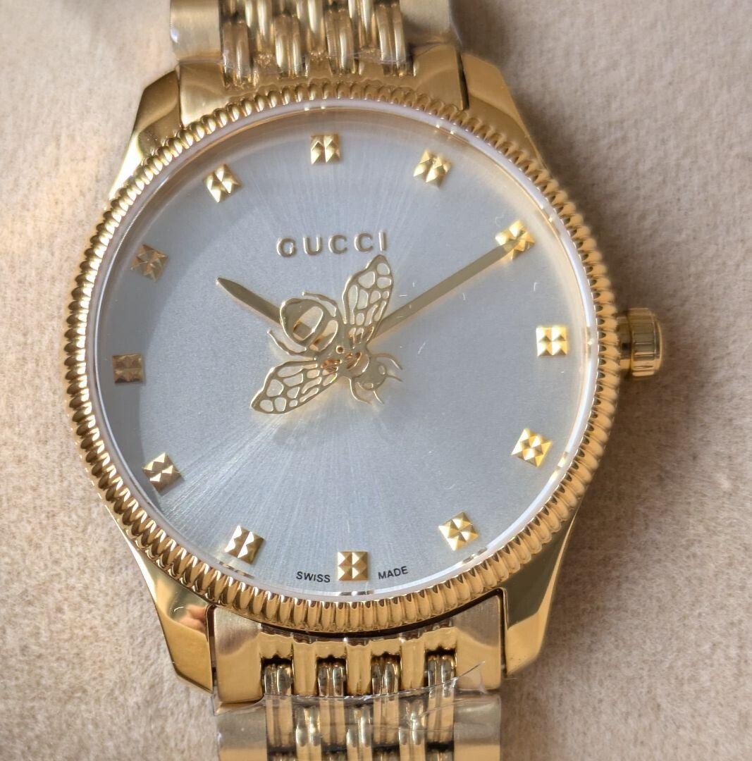 Pre-owned Gucci 【new】 Timeless Watch Bee Gold Ya1265021 Women Watch From Japan