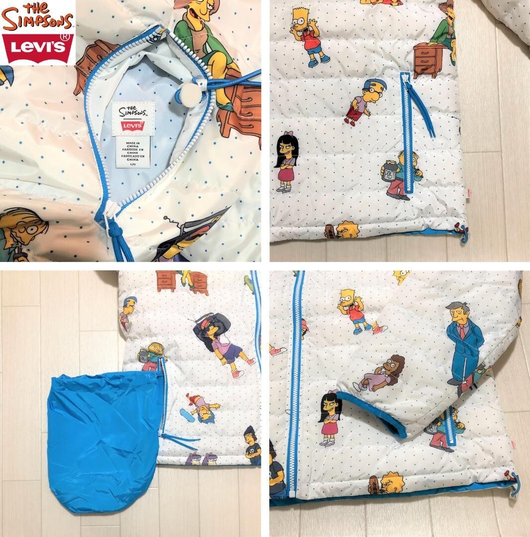 Pre-owned Levi's The Simpsons Collaboration Reversible Packable Jacket L Size 2402m In Multicolor