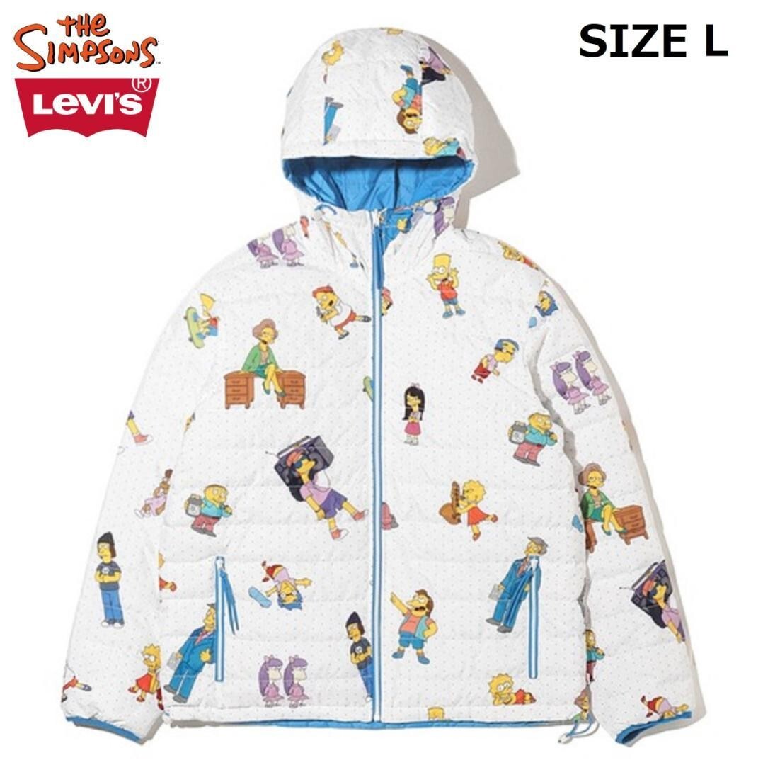 Pre-owned Levi's The Simpsons Collaboration Reversible Packable Jacket L Size 2402m In Multicolor