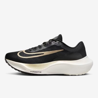 Nike Zoom Fly 5 Black Metallic Gold Sail Running Shoes Mens Size 13 DM8968-002