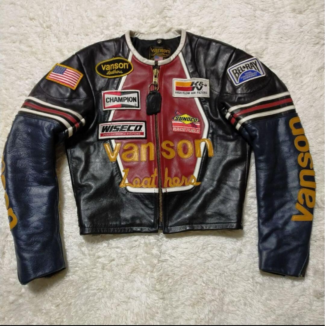 r*s様 Vanson 70s 80s talon 涙　ブラウン　レザー　ジャケ 70's VANSONライダースジャケット | ヴィンテージ - 古着屋