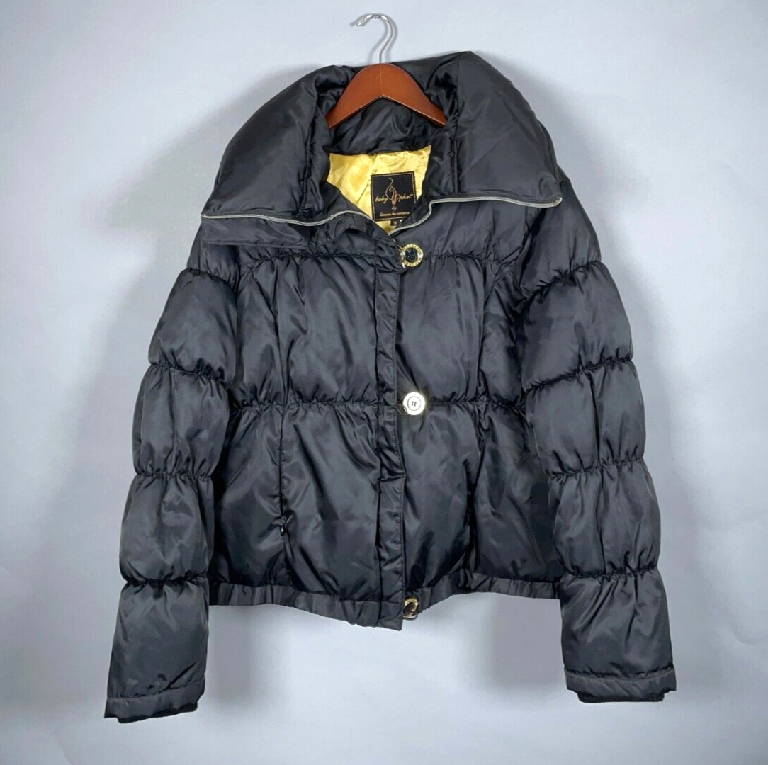 Baby Phat Insulated Zip Up Jacket Women's 1X Black Gold