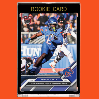 NEW Ashton Jeanty 2024 Bowman U NOW 50 5th Most Rushing Yards FBS Season PRESALE