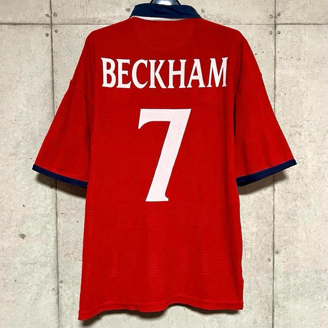 【美品！】EURO2000 イングランド代表 ♯7 ベッカム【XLサイズ相当】 イングランド代表（England）00 H ホーム #7 ベッカム（Beckham