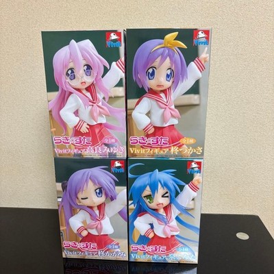 Konata Kagami Tsukasa Miyuki Lucky Star Vivit Figure Set Japanese
