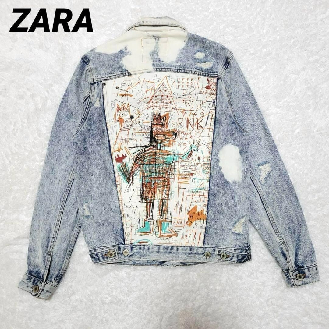 【激レア】ZARA Jean-Michel Basquiat デニムジャケット ZARA x Jean-Michel Basquiat Denim Jacket Length 65cm Size M