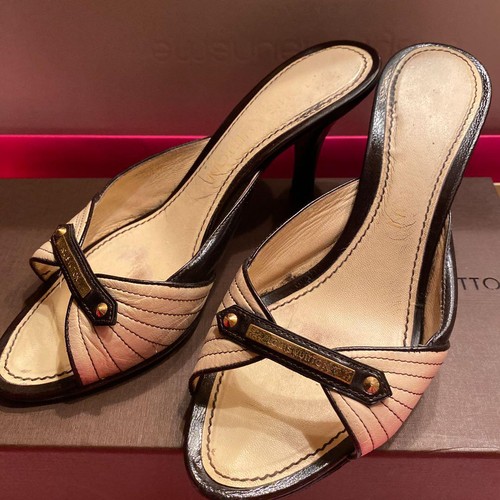 LOUIS VUITTON ブラウン ハイヒール　36 1/2 Louis Vuitton LV Sandals Pumps Patent Leather 36.5 Vintage