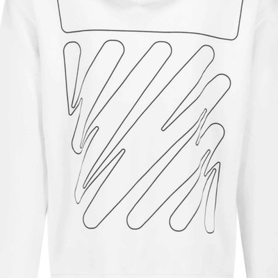 Pre-owned Off-white Diag Wave Outline White Hoodie