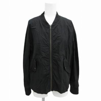 Ray Beams Back Gather Zip Up Blouson Jacket 0 S Black 63-18