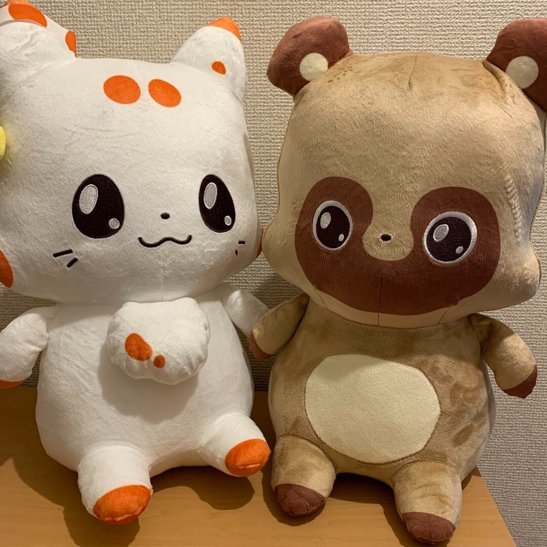 tomafox ぬいぐるみ Little Fox With Two Tails Tenko & Ponkichi Set Plush Doll