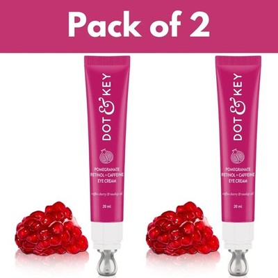 Dot & Key Pomegranate Retinol + Caffeine Eye Cream, Smoothens Fine Line 20ml s91