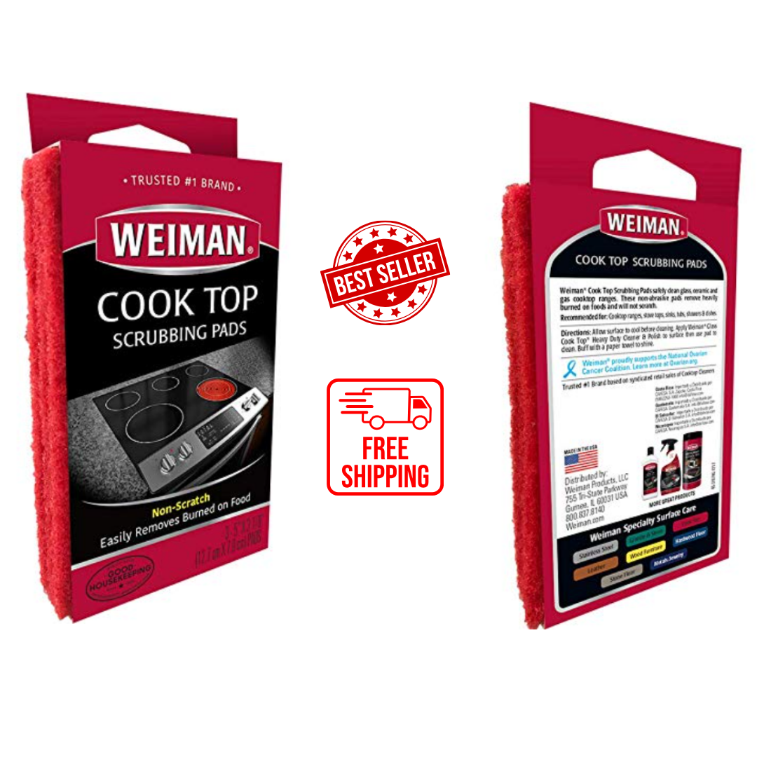 Weiman Cooktop Scrubbing Pads Glasscleaner
