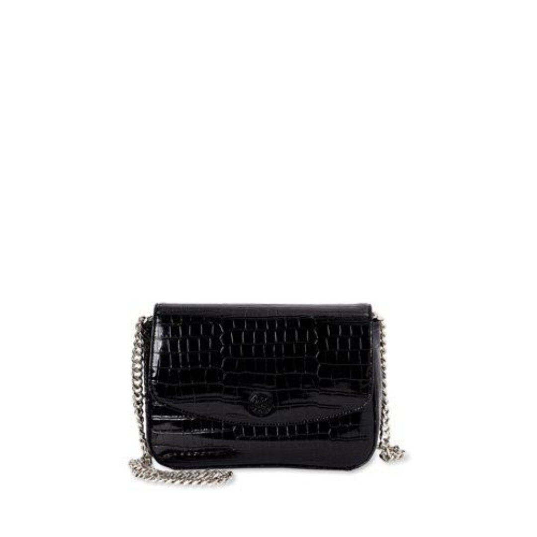 Circus by Sam Edelman Devin Chain Crossbody Bag Women's Black Magnetic Snap - Picture 1 of 16
