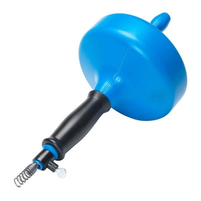 Plumb Craft 1/4in.x15 ft. Handheld Drain Snake Auger with Plastic Drum and Cable