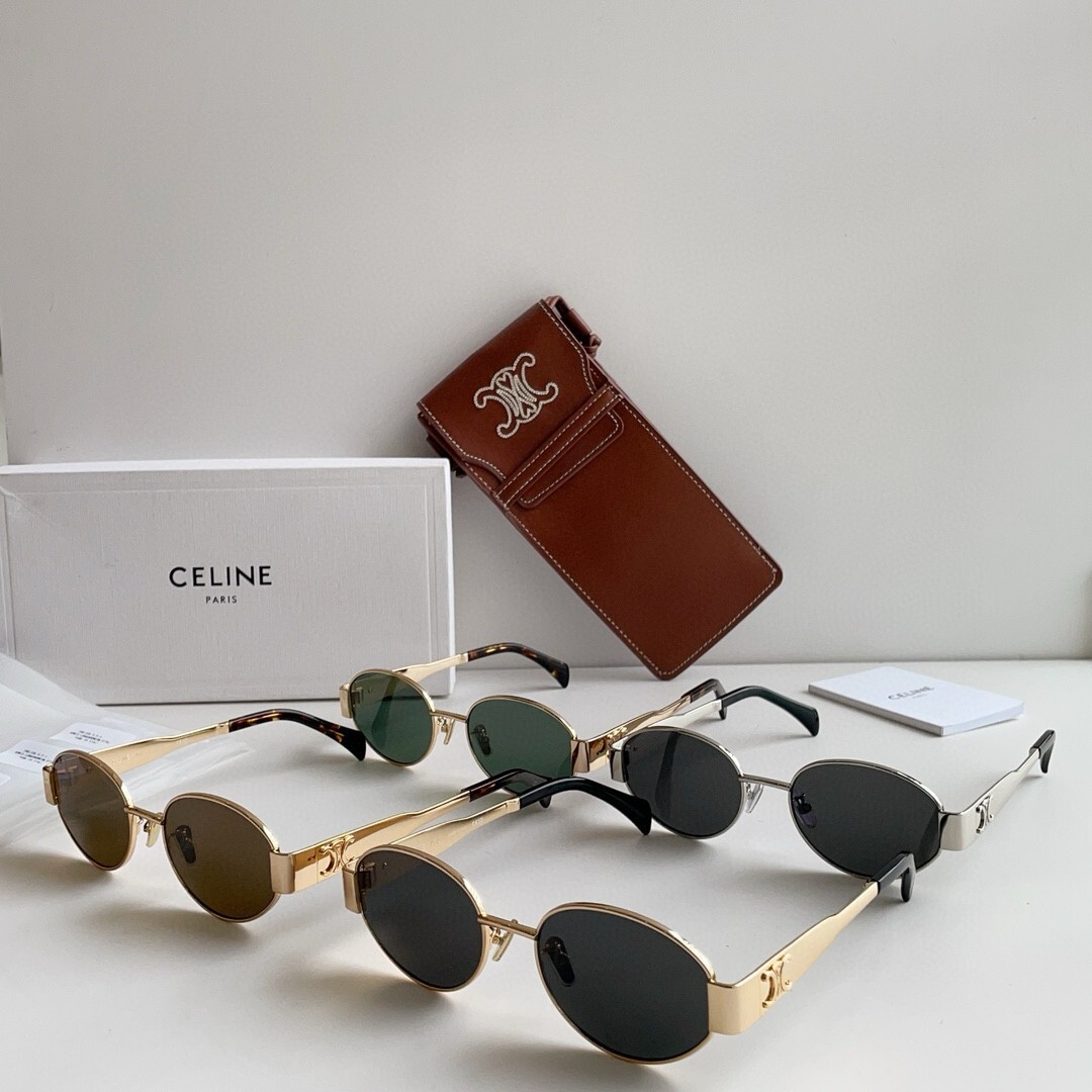 Pre-owned Celine 4s235 Eyeglass Frames | Custom Sunglasses, Blue Light & Uv In Gold
