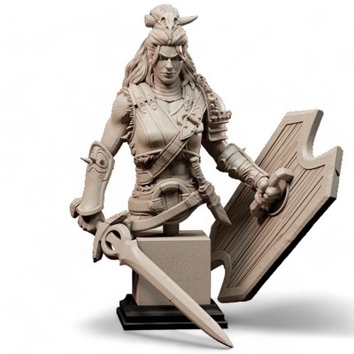 Undefeated Champion Bust Statue Miniature Model Figure RPG Tabletop Gaming D&D