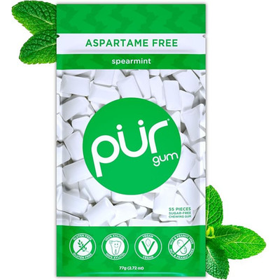PUR 100% Xylitol Chewing Gum, Sugarless Wintergreen, Sugar Free