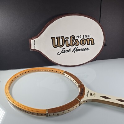 Wilson Jack Kramer Pro Staff MINT 4-1/2'' Vintage Wood Tennis Racquet With Cover