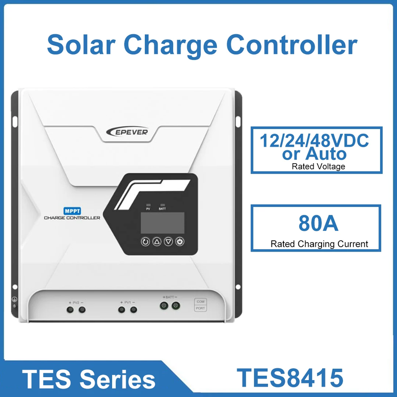 MPPT Solar Charge Controler TES8415 80A Compatible With 12V/24V/48V Systems For