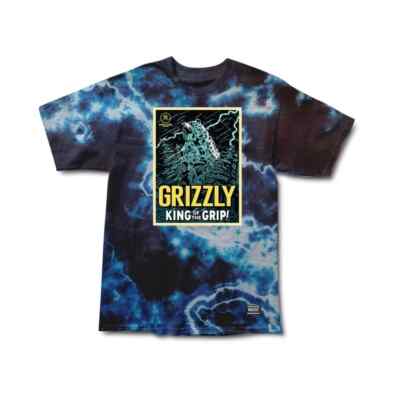 

Футболка Grizzly Griptape с короткими рукавами и рисунком «Медведь гризилла» (Tie Dye)
