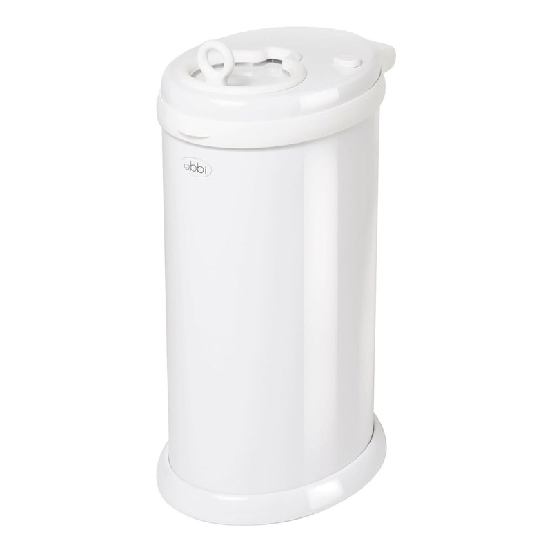 Steel Diaper Pail, Odor Locking, No Special Bag Required, Award-Winning, Registry Must-Have, White