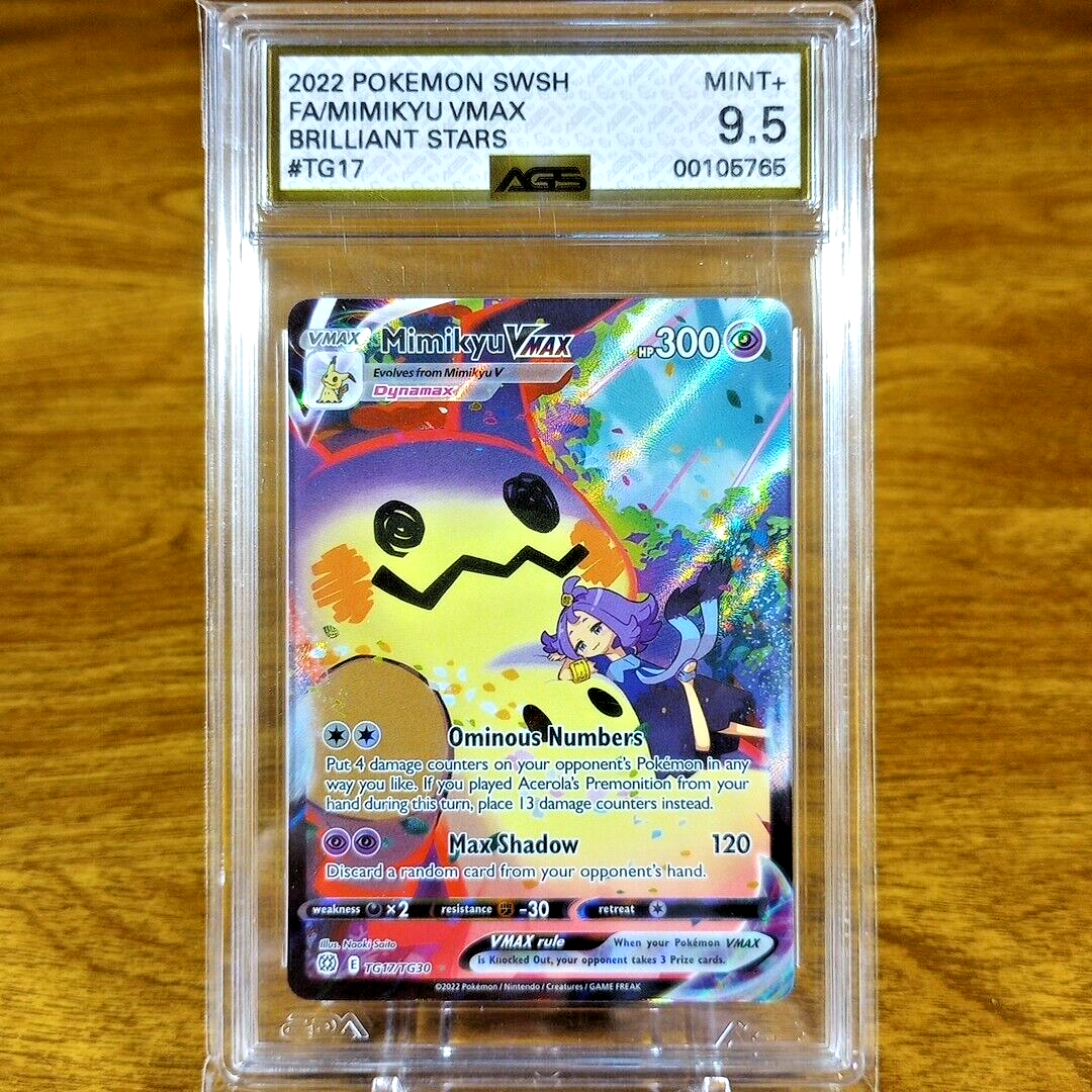 Pokemon SWSH Brilliant Stars Mimikyu VMAX TG17/TG30 AGS