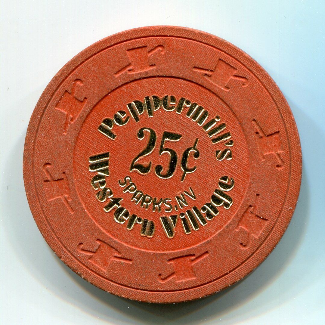 Fractional Chip 25 cent  Peppermill's Western Village Casino Sparks NV