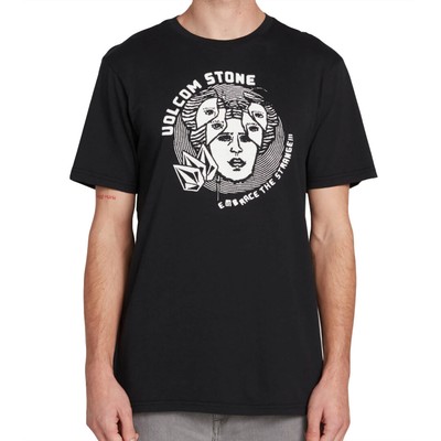 

Мужская футболка для серфинга Volcom Mental State с короткими рукавами (черная), Черный
