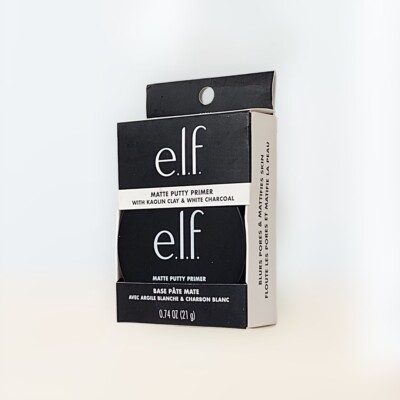 e.l.f. MATTE PUTTY PRIMER Universal Sheer w Kaolin Clay & White Charcoal 0.74 oz