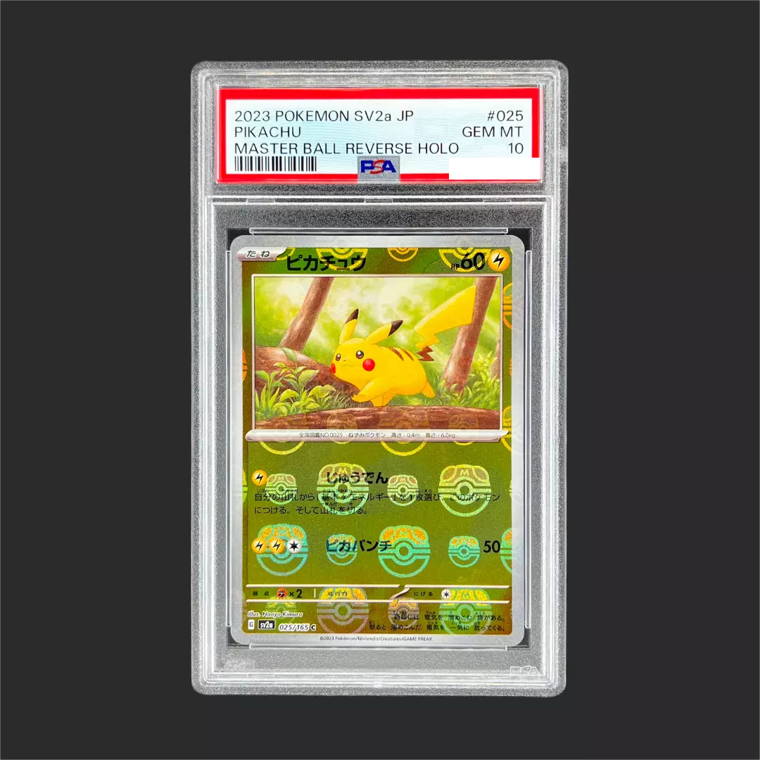 PSA 10 Pikachu Master Ball reverse holo 151 SV2a 025/165 Pokemon