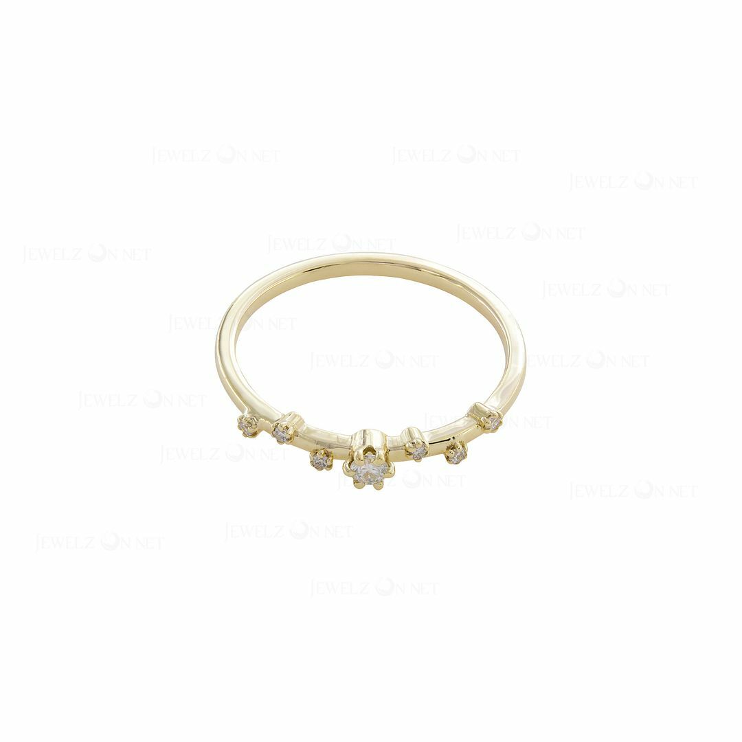 Pre-owned J.o.n 14k Gold Genuine Diamond Engagement Ring Band Size-3-8 Us Fine Jewelry In White
