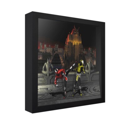 Mortal Kombat 3 (Rooftop) - 3D Shadow Box Frame (9'' x 9'') Gaming Art