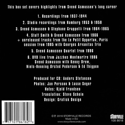 SVEND ASMUSSEN - THE INCOMPARABLE FIDDLER: 100 YEARS NEW CD