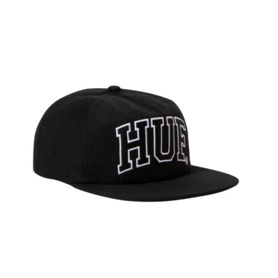 

Бейсболка HUF Worldwide Arch Logo (черная) с 5 панелями, Черный