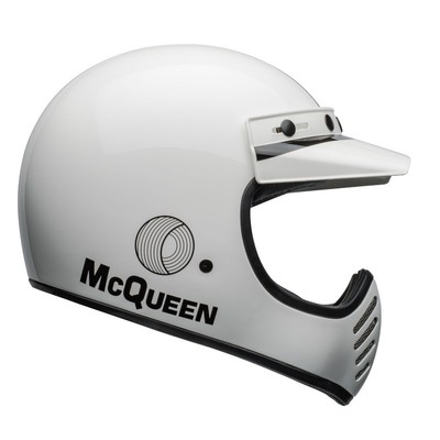 Bell Moto-3 Helmet (Steve Mcqueen Gloss White/Black)