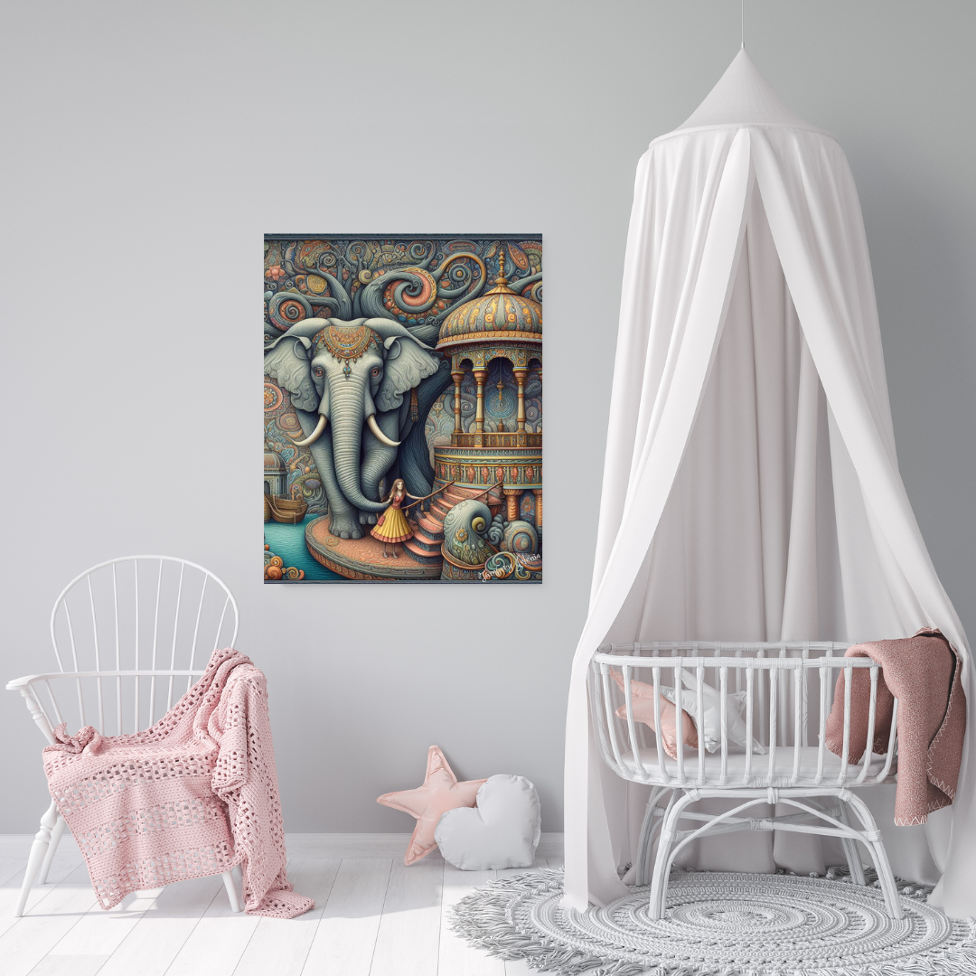 Surrealism Paintings, Original  Oil, Signed, 20x16 canvas, folklore, children