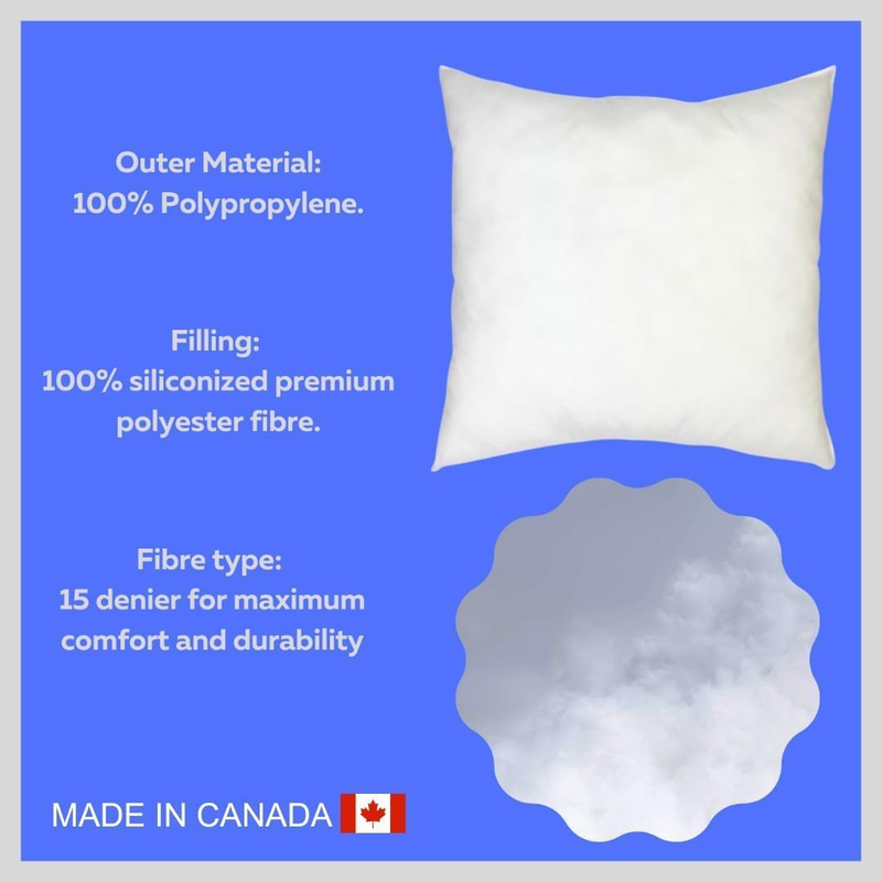 Pillow Insert/Decorative Pillow Inserts/Hypoallergenic Inserts/Pack of 1 (18x18)