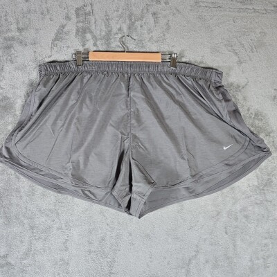 Nike Shorts Womens 3X Gray Tempo Dry Core Running Brief Lining Activewear Casual