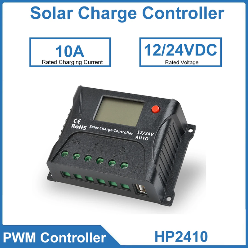 Solar Charge Controller 10A 20A HP2410 HP2420 Max.Voltage of Open Circuit 55Vdc