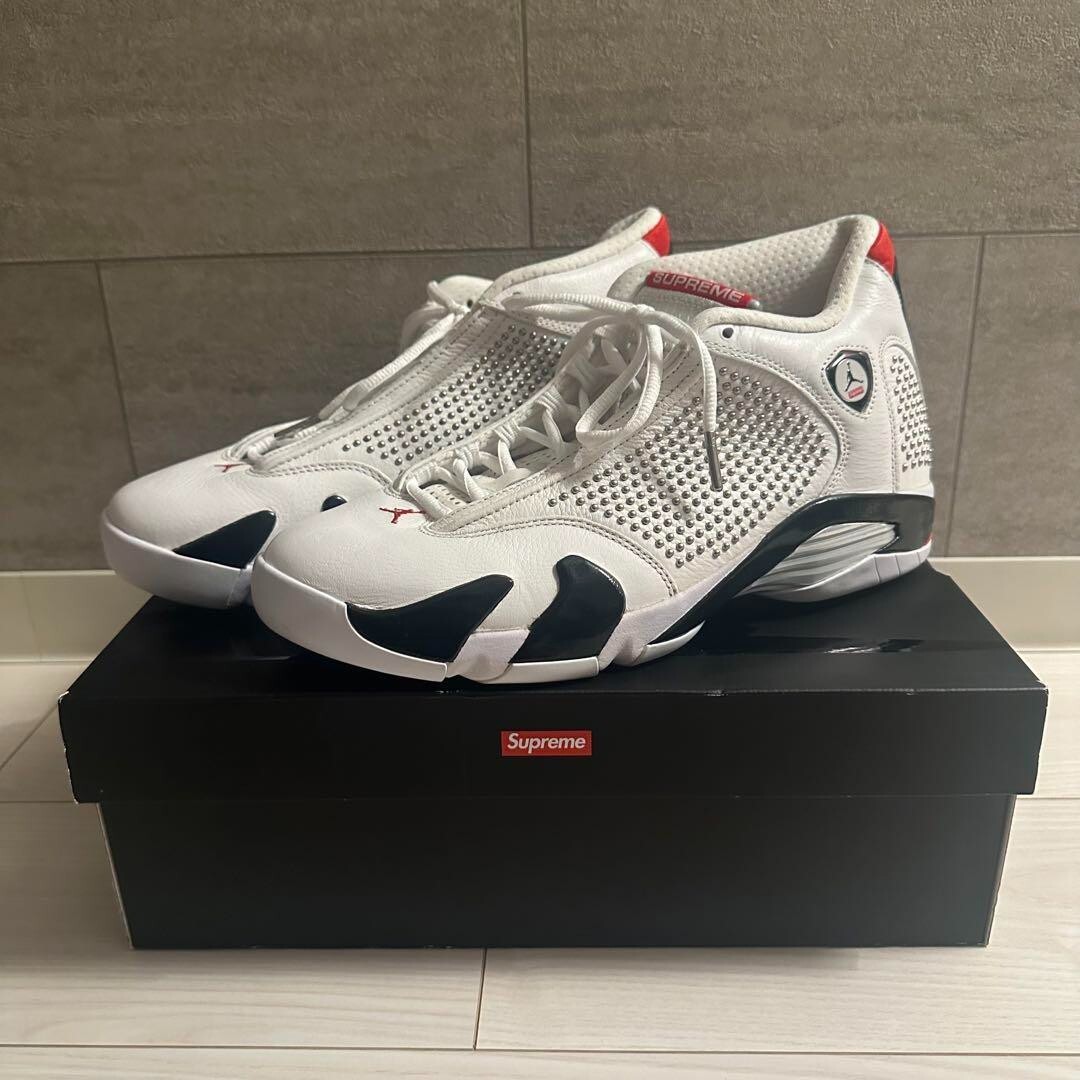 Nike Air Jordan 14 XIV Supreme Retro White Low Top Sneakers
