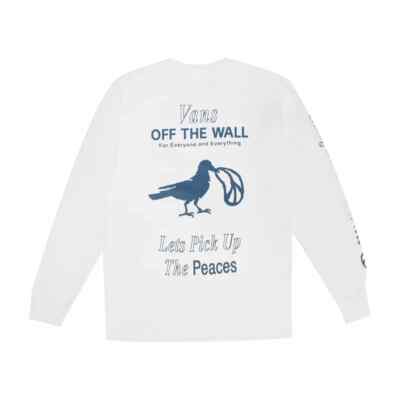 

Футболка с длинным рукавом Vans Pick Up The Piece (белая) с рисунком, Белый