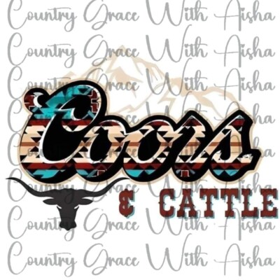 Sublimation Transfer Coors and Cattle Ready To Press Heat Transfer