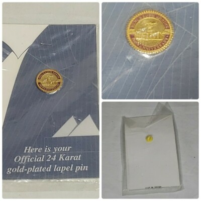 Beni Kedem Shrine 100th Anniversary 24 Karat Gold-Plated Lapel Pin 1991