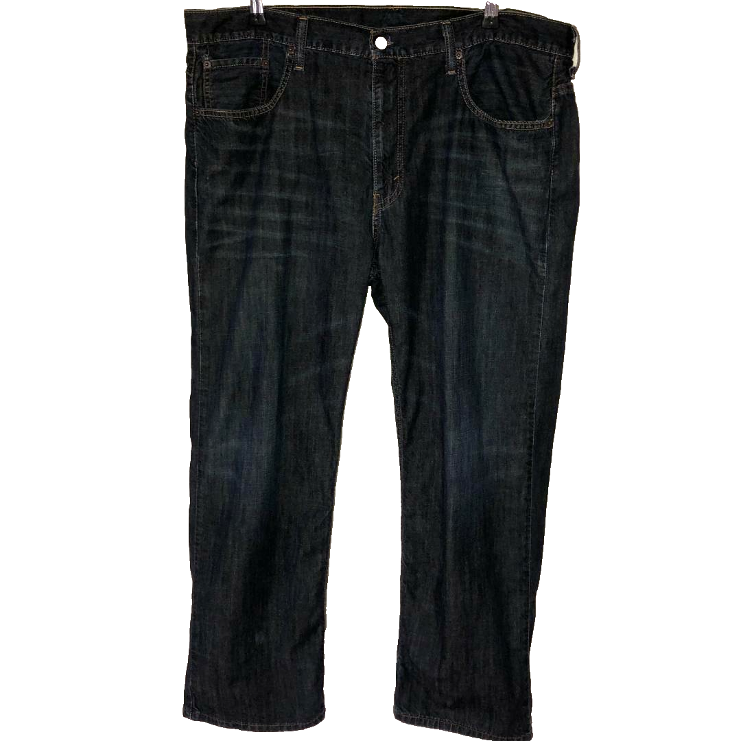 LEVI'S 569 Jeans 38x30 Men's 40 x 29.25 Dark Wash Distressed