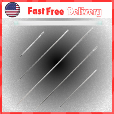 Upholstery Needle, 4''/6''/8''/10''/12'' Large Eye Hand Sewing Needles, Storage 5 Pcs