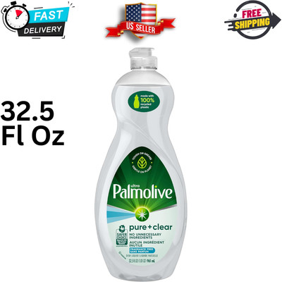 Palmolive Ultra Dishwashing Liquid Dish Soap, Pure + Clear Unscented - 32.5 floz