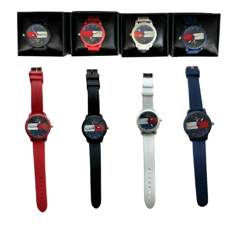 Tommy watch men elegant expensive rubber classy gift women casual