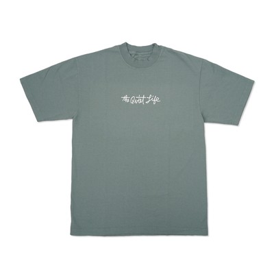 

Футболка с короткими рукавами The Quiet Life Horizon Script (зеленая атлантика), Atlantic green